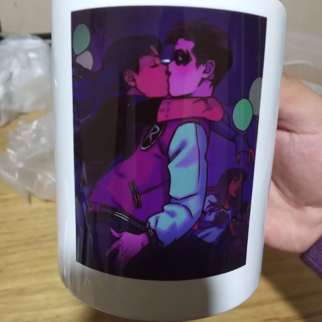 Taza Robin y Starfire